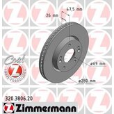 Brzdový kotúč ZIMMERMANN 320.3806.20