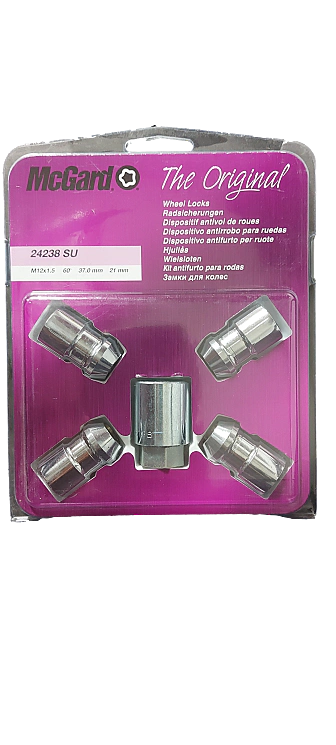 McGard Bezpečnostné matice M12x1,5 60° 37,0mm 21mm (24238SU)