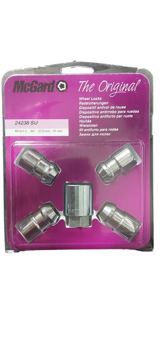 McGard Bezpečnostné matice M12x1,5 60° 37,0mm 21mm (24238SU)