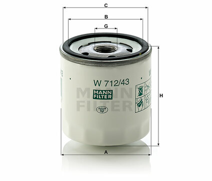 Olejový filter MANN W 712/43