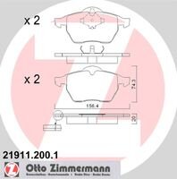 Sada brzdových platničiek kotúčovej brzdy ZIMMERMANN 21911.200.1