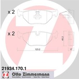 Sada brzdových platničiek kotúčovej brzdy ZIMMERMANN 21934.170.1