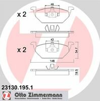 Sada brzdových platničiek kotúčovej brzdy ZIMMERMANN 23130.195.1