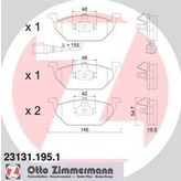 Sada brzdových platničiek kotúčovej brzdy ZIMMERMANN 23131.195.1