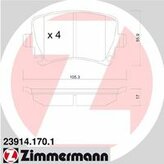 Sada brzdových platničiek kotúčovej brzdy ZIMMERMANN 23914.170.1