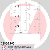 Sada brzdových platničiek kotúčovej brzdy ZIMMERMANN 23966.165.1