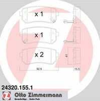 Sada brzdových platničiek kotúčovej brzdy ZIMMERMANN 24320.155.1